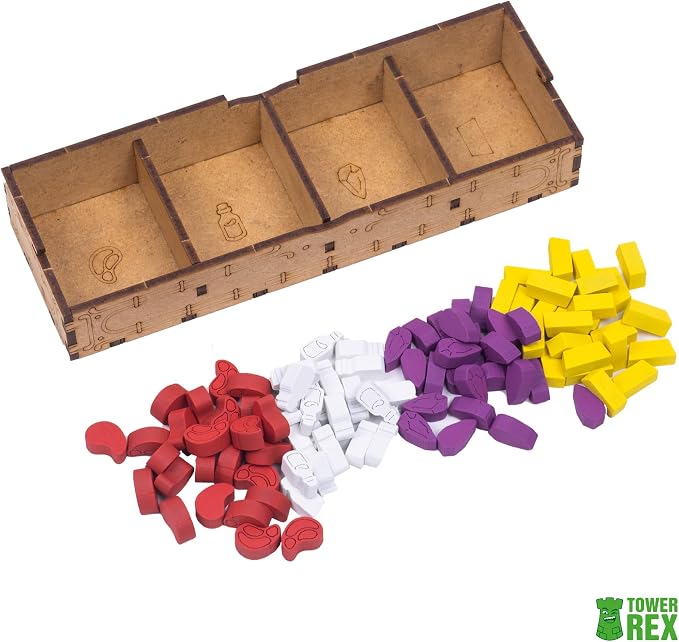 TowerRex Organizer for Wyrmspan Board Game, Storage Insert for Cards, Tokens - Image 5