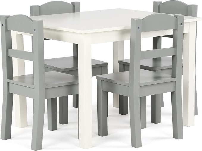Humble Crew Kids Wooden Table and 4 Chairs Set, and Snack Time by HumbleCrew
