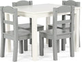 Humble Crew Kids Wooden Table and 4 Chairs Set, and Snack Time by HumbleCrew
