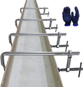4-Pack 12"(300x80mm) F Clamp w/ 3" Throat Depth, Bar Size 5/8"x5/16", 600LB Clamping Force, Drop Forged Steel Bar Clamps for Wood, Metal, Pipe, Welding and DIY Projects