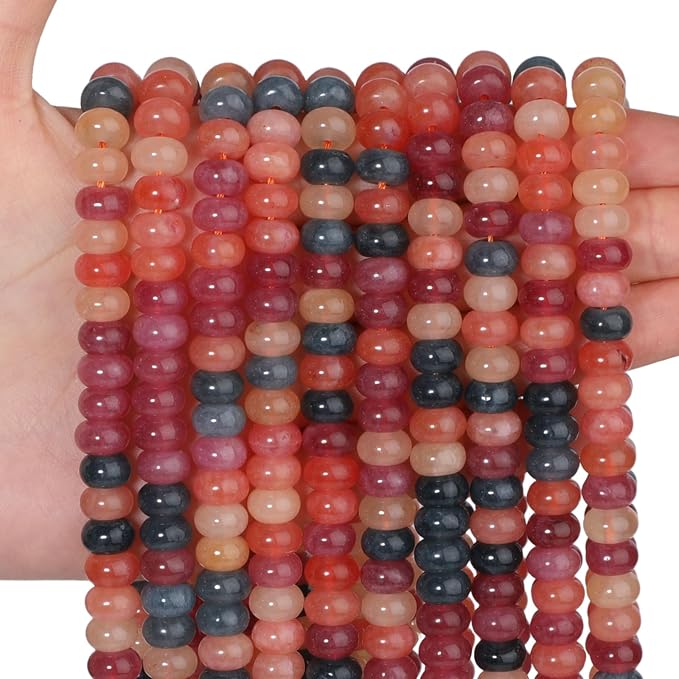 Songxi 5x8mm Natural Fulu Shou Color Chalcedony Beads, Gemstone by SongXi