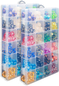 2 Pack DND Dice Storage Box Each 24 Grids Polyhedral Dice Organizer by PUGED
