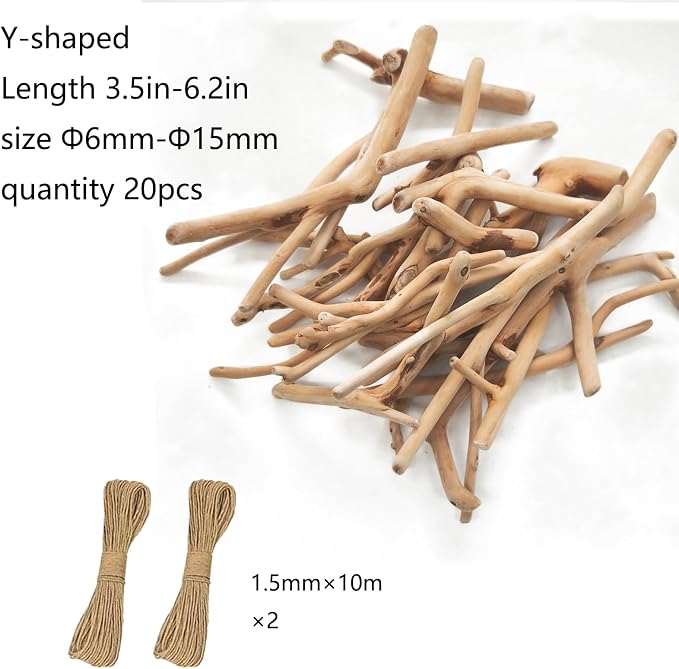 20pcs Y-Shaped Irregular Driftwood - Image 2