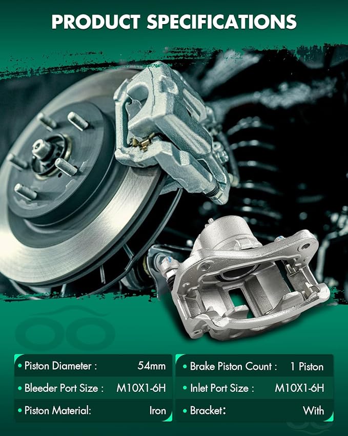 SCITOO Front Left Brake Caliper With Bracket 19B2848 Compatible For Hyundai For Elantra 2002-2005