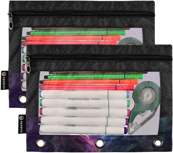 Custom Cheetah Tiger Galaxy Pencil Pouch - Image 2