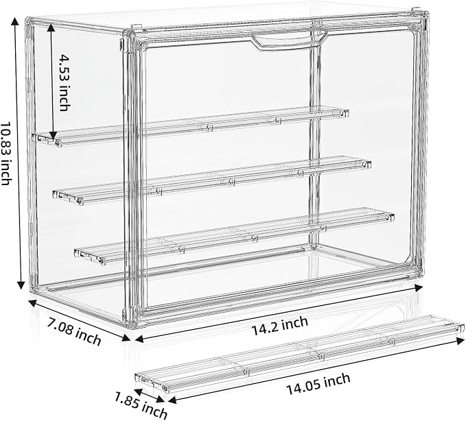 Clear Acrylic Display Case for Collectibles 4 Layer Hobby Figure Display Case - Image 5