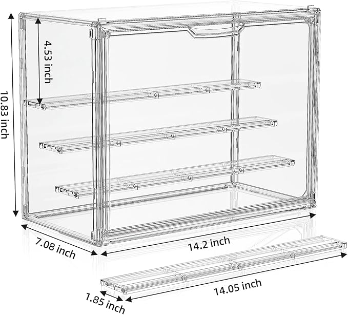 Clear Acrylic Display Case for Collectibles 4 Layer Hobby Figure Display Case - Image 6