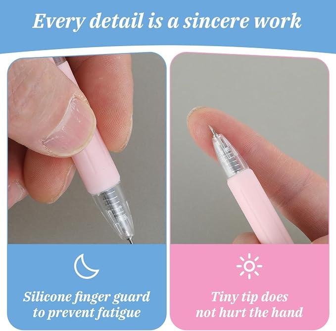 YUXIANLB Craft Exacto Knife Craft Cutting Tool 6PCS, Retractable Paper Pen - Image 5