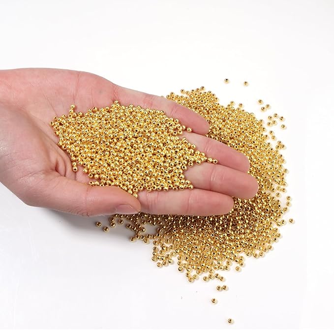 4000pcs Gold 3mm Pearl Beads by chuyau