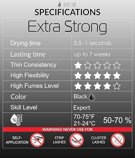 Extra Strong Eyelash Extension Glue Stacy Lash / 0.5-1 Sec Dry/Retention – 8 - Image 4