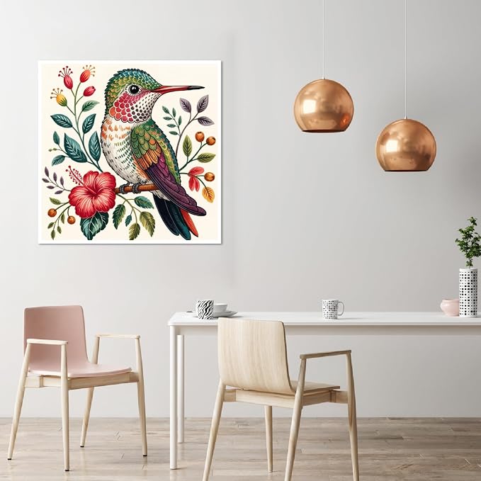 YERUOUIU Hummingbird Stamping Cross Stitch Kit, 11 CT Counting Cross Stitch Kit - Image 3