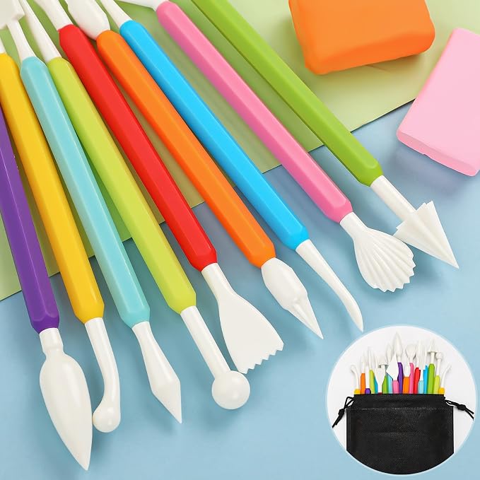 18PCS Clay Sculpting Tools, Double Head Air Dry Clay Carving Tools Kits - Image 4