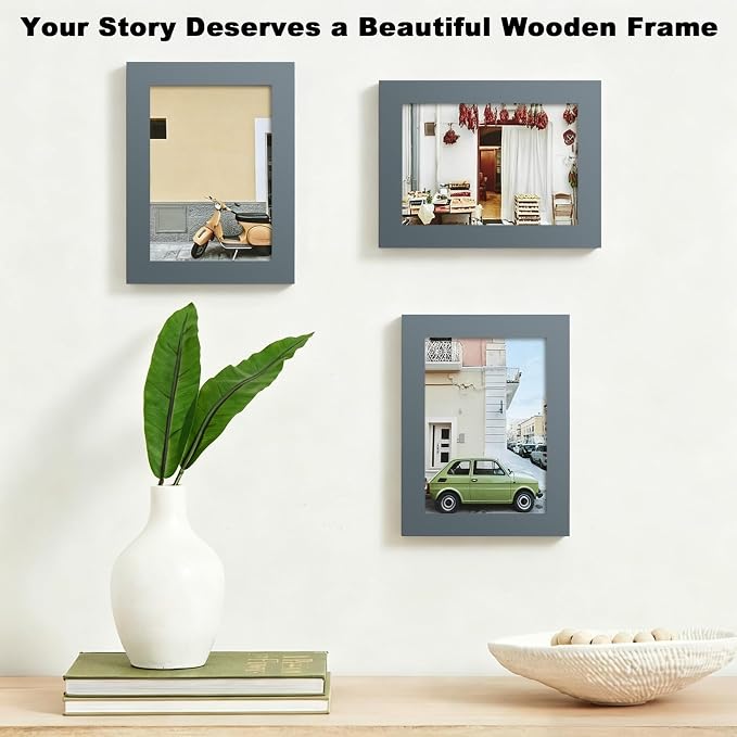 RPJC 5x7 Picture Frames Made of Solid Wood High Definition Glass - Image 4
