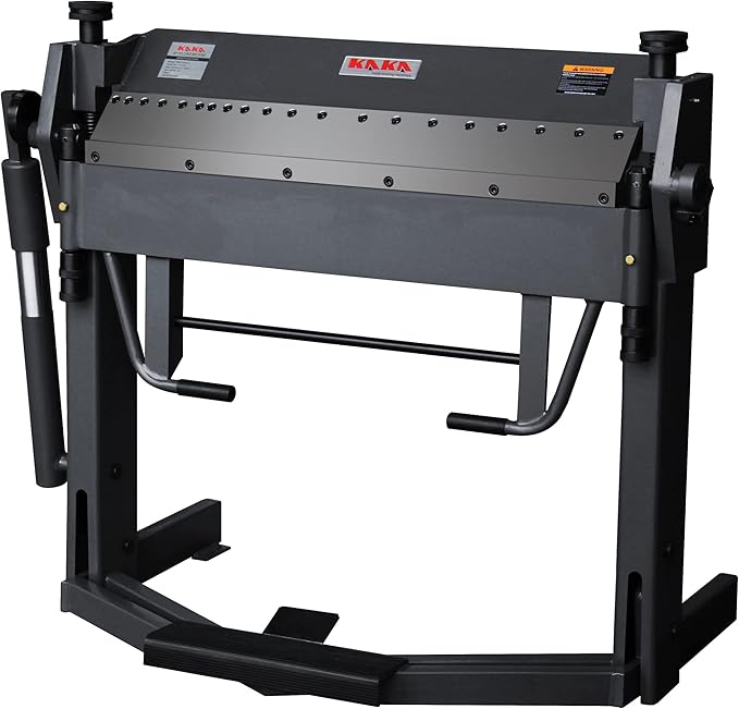 KAKA INDUSTRIAL Pan and Box Brake, 40-Inch Sheet Metal Brake Machine with Fingers, 12-Gauge Mild Steel Capacity Box and Pan Brake with Foot Clamp PBB-4012