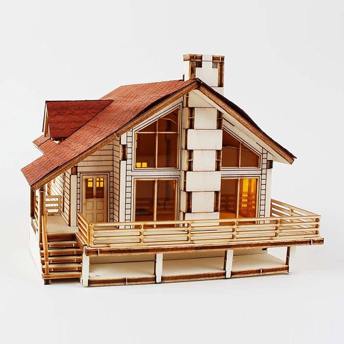 Desktop Wooden Model Kit Garden House A - Image 8