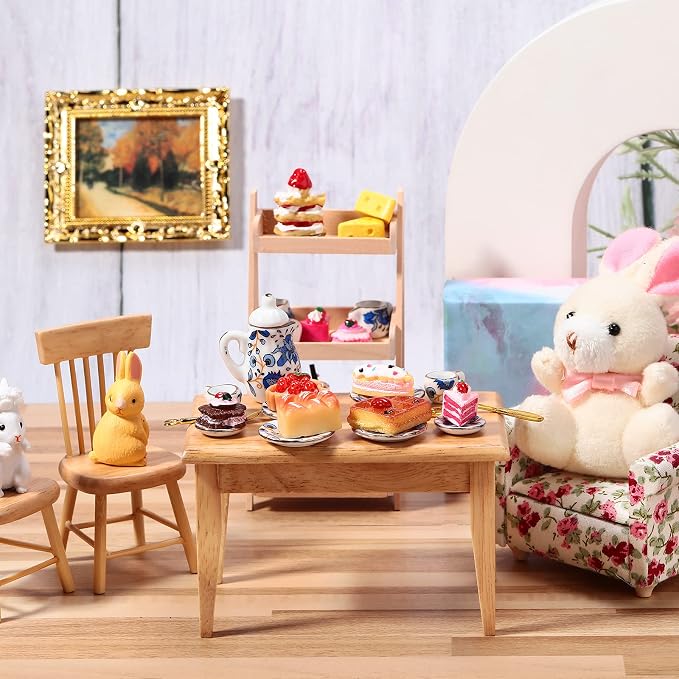 Geiserailie 2 Set 1:12 Dollhouse Miniature Porcelain Tea Cup 30 Pieces Mini - Image 5
