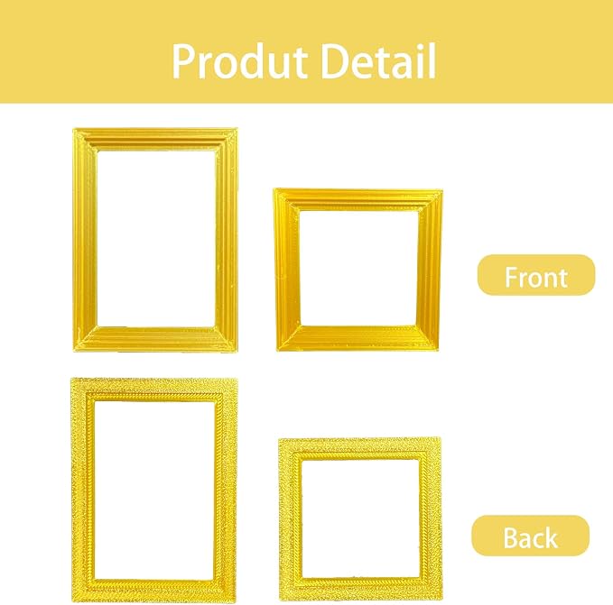 1:12 Scale 15 pcs Miniature Dollhouse Picture Frames - Image 4