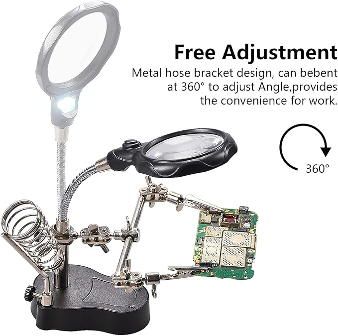 3.5X12X Helping Hands Soldering Station - Image 4