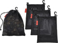 Mesh Foraging Bags with Clip, 4 Pack Drawstring & Toggle Closure Foraging Pouch by CoverGeny