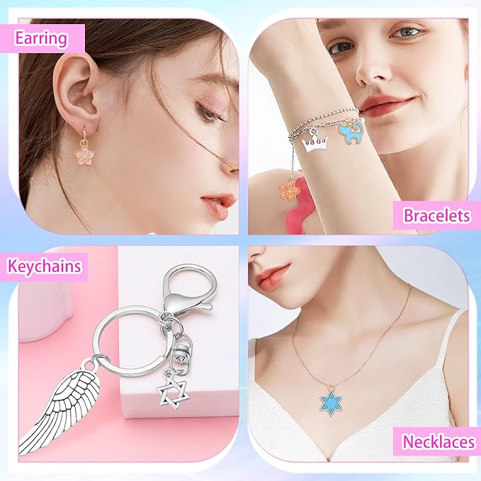 SANNIX 350Pcs Charm for Jewelry Making, Mixed Bulk Tibetan Silver Jewelry - Image 7