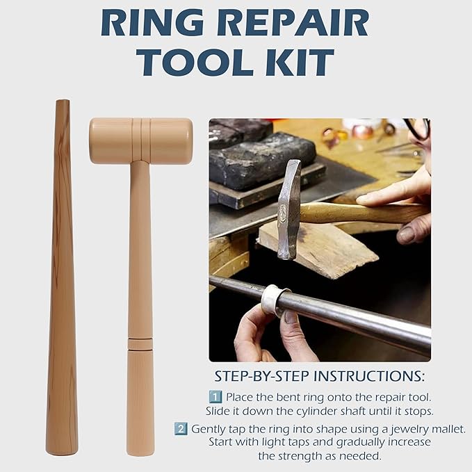 Jewelers Tools Set, Ring Making Kit, Silversmithing Starter Kit, Ring Sizer Mandrel Measuring Tool, Jeweler Saw Frame, Bench Pin Clamp Silversmithing Supplies
