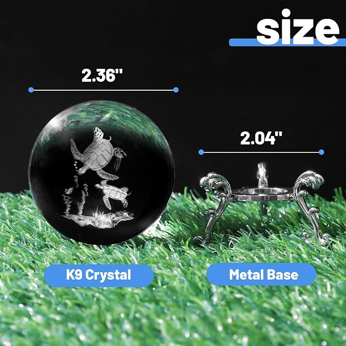 3D Sea Turtle Crystal Ball - Image 2