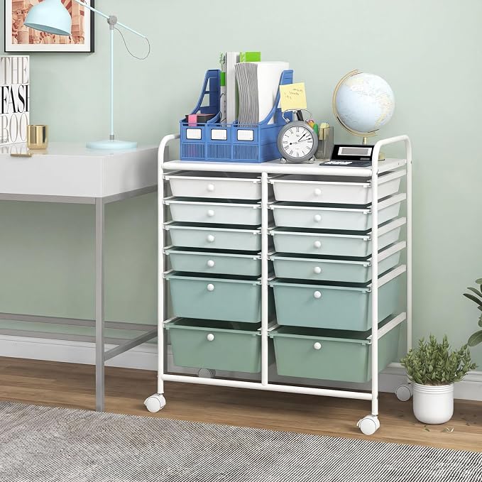BECOMFORT 12-Drawer Rolling Cart - Image 2