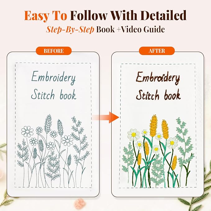 CYANFOUR 2026 New Embroidery Stitch Book Kit - Image 9