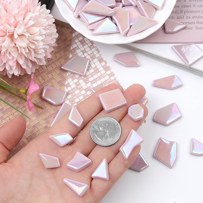 Youway Style Pink Glass Mosaic Tiles - Image 7