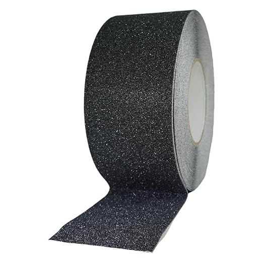GGR Supplies T.R.U. NST-20 Black Non-Skid Tape 3 in. Wide x 60 ft. Length Safety Way 60 Grit Anti Slip Traction Tape 32 Mil No Slip