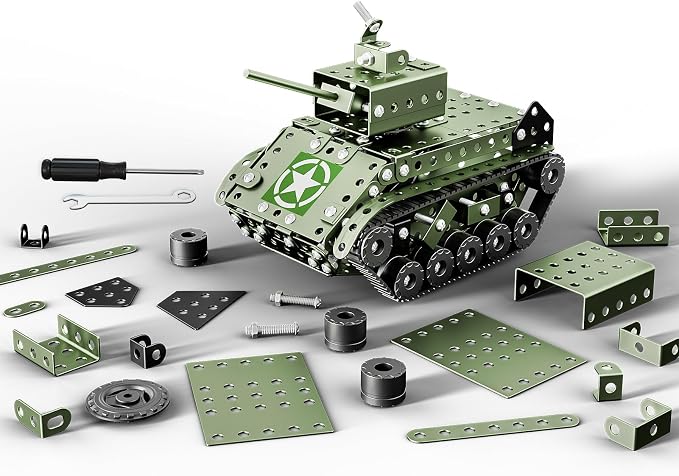 Lucky Doug STEM Building Projects Model Army Tank Set - Image 4