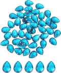 MECCANIXITY 50PCS Flat Back Acrylic Teardrop Gems 10x14mm Artificial Rhinestones by MECCANIXITY