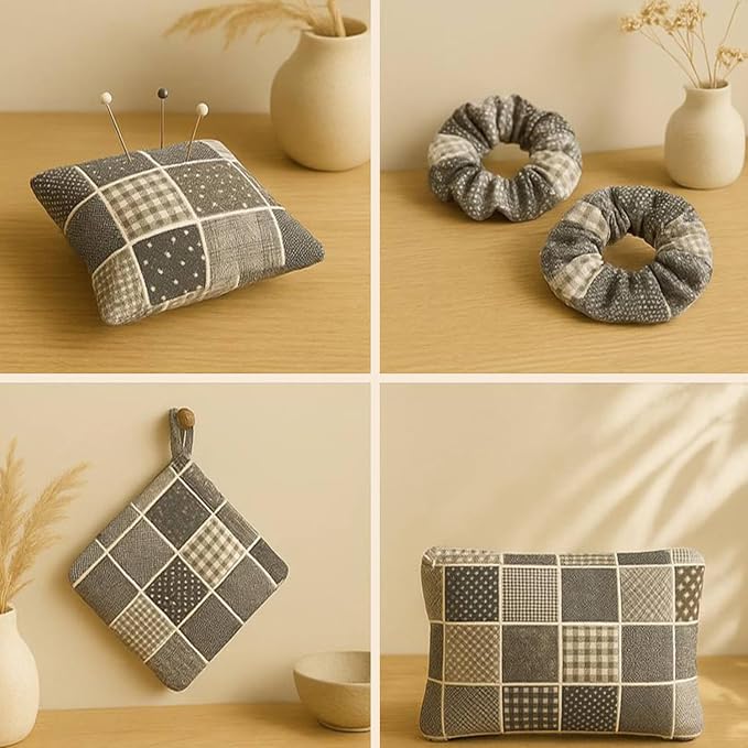 Cotton Satin Patchwork Fabric Panel – 35 Designs, 20×20 cm Squares, Single - Image 8