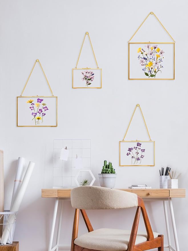 REDHUGO Hanging Pressed Flower Frame Handmade, Double Glass Picture Frame - Image 5