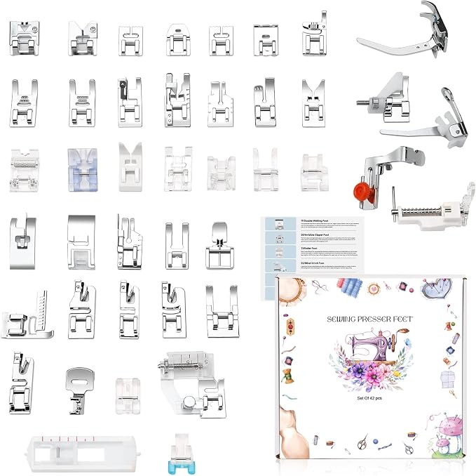 Presser Foot Set 42Pcs, Sewing Machine Presser Feet Kit Accessories by XBA