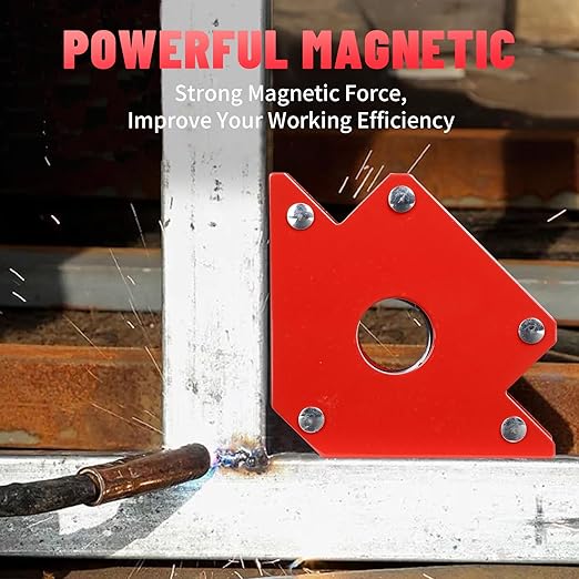 Welding Magnets 25LBS&55LBS&75LBS 3Pcs Welding Magnetic Holder Heavy Duty Magnetic Tools and Accessories for 45, 90, and 135 Degree Angles Super Strong Welding Magnets and Clamps