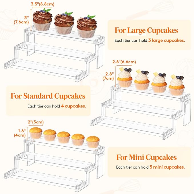 Lifewit Spice Rack, Perfume Cologne Organizer, Cupcake Stand, Tool-Free Assembly - Image 4
