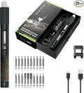 JAKEMY Cordless Electric Screwdriver,Upgraded 3 Gear Adjustable Torque Screwdriver kit Magnetic Precision Power with LED light USB Rechargeable Portable Laptop Repair Tool Kit, (JM-E21B)