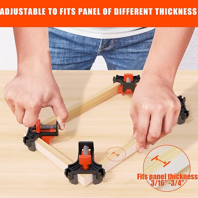 WETOLS Corner Clamp for Woodworking, 90 Degree Right Angle Clamp, Wood Clamps - Image 6