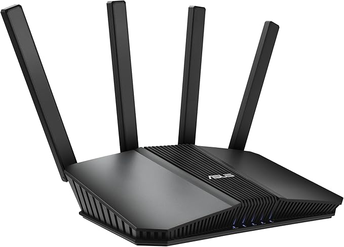 ASUS RT-BE82U Dual-Band WiFi 7 (802.11be) Smart AiMesh Extendable Router, 6500 Mbps, Five 2.5GbE Ports, 4096-QAM, Up to 3 SSIDs for IoT Devices, Parental Controls & VPNs, Advanced Network Security