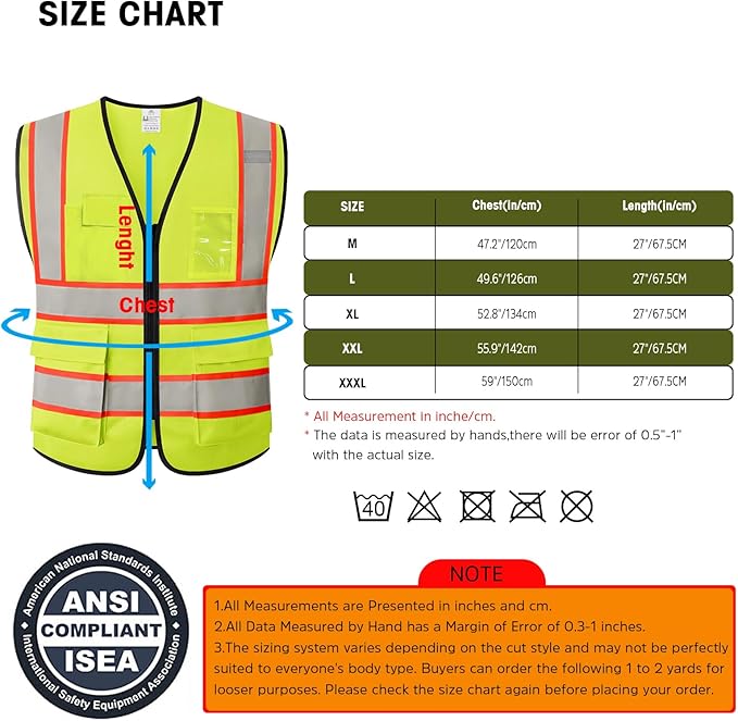 TOURGO Safety Vest Meets ANSI Class 2 Standards