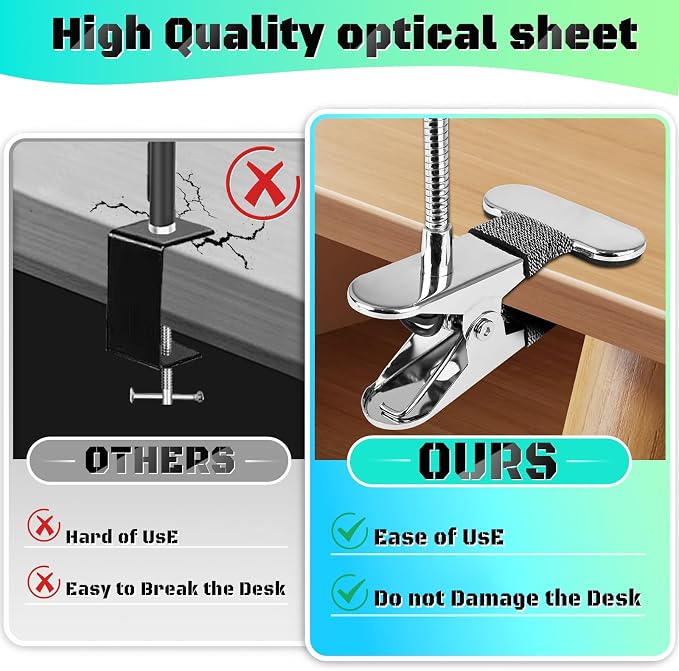 10X Magnifying Glass with Light, Clip on Mganifier with Light, 48 LED Desk Lmap - Image 6