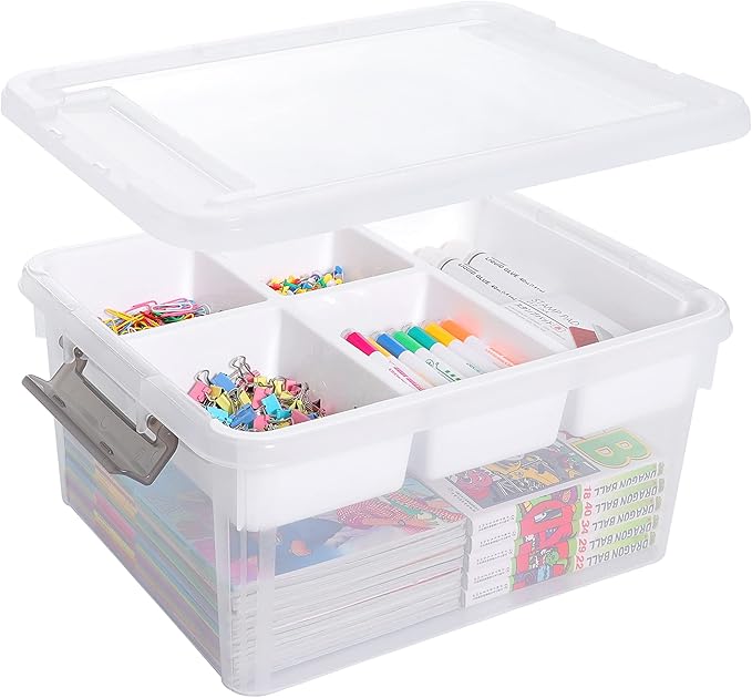 Citylife 17QT Clear Craft Organizers and Storage Box by Anywish