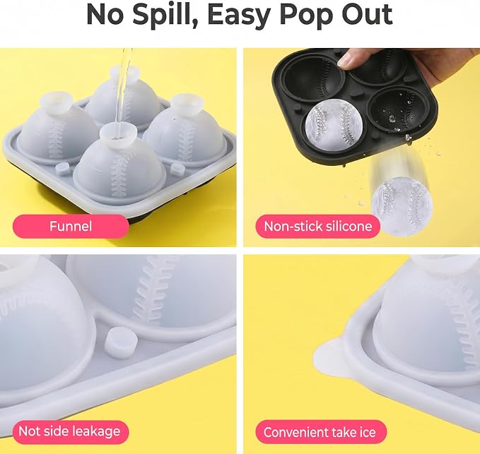 Large Ice Cube Tray, Silicone Ice Cube Trays - Image 4