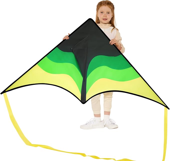 SYNCFUN Large Delta Kite Gradient Green– Easy to Fly by Unknown