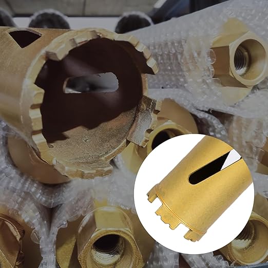4" Dry Core Drill Bits for Cured Concrete with Rebar Brick Blonck Masonry etc 12.2in/310mm Drilling Depth，10mm Diamond Segment Height，2 Adapters