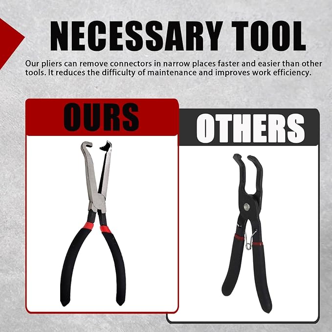 Upgraded Electrical Disconnect Pliers 37960,8 inch Automotive Tools,Electrical Connector Pliers for Cars,Easily Disconnect the Locking Push Tab Electrical Connector