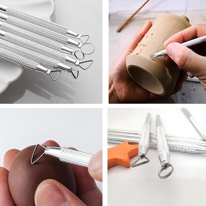 DIYOOHOMY Pottery Carving Tools, Clay Sculpting Tools - Image 3