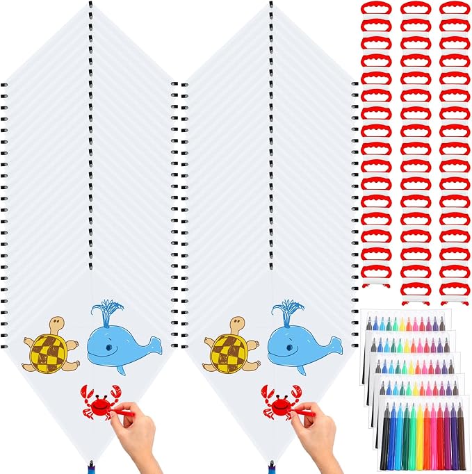 Libima 50 Pcs DIY Blank Kites for Kids Bulk Large Kite Making Kit Easy to Fly by Libima