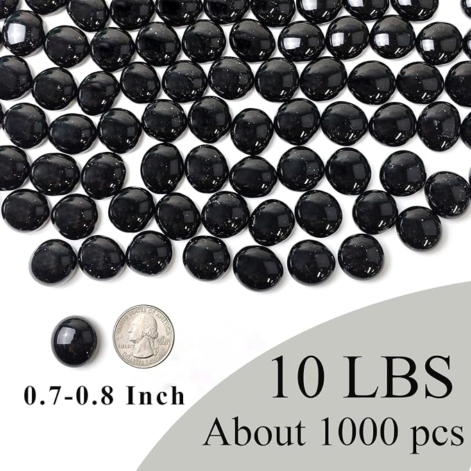 FANTIAN 10 lbs Black Glass Rocks - Image 2